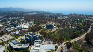 Aerial view of UC San Diego campus in La Jolla, California